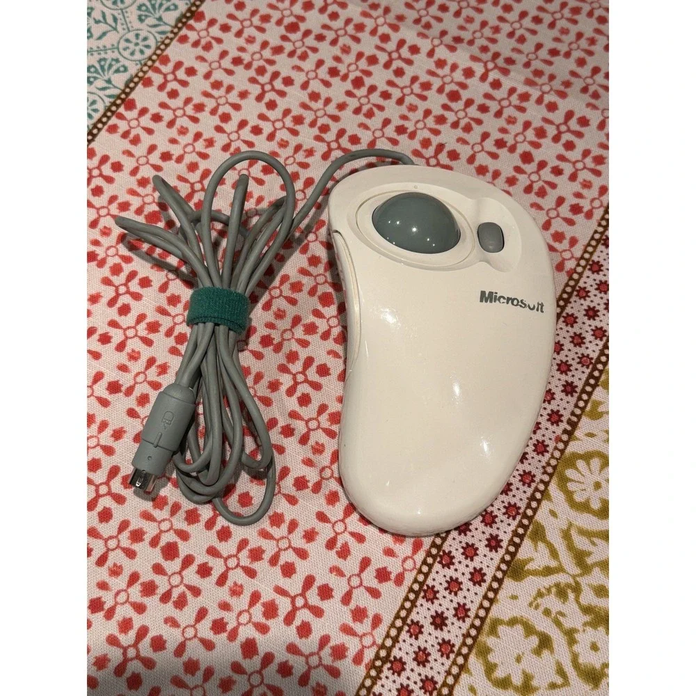 Vintage Microsoft Intellimouse Trackball Mouse Serial PS/2 X03-09209 1 of 2